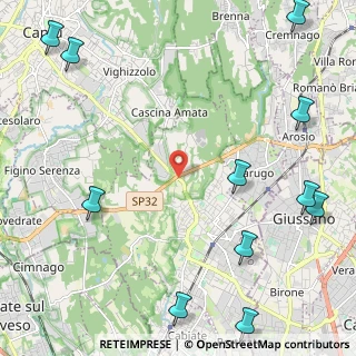 Mappa Via per Arosio, 22066 Mariano Comense CO, Italia (3.28364)