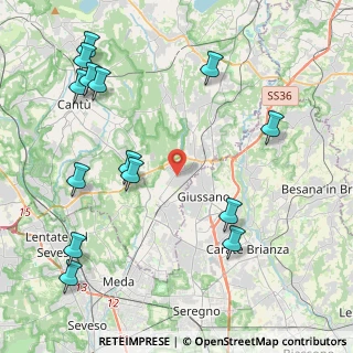 Mappa Via Giovanni Pascoli, 22060 Carugo CO, Italia (5.25214)