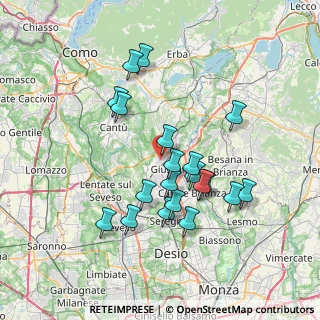 Mappa Via Giovanni Pascoli, 22060 Carugo CO, Italia (6.714)