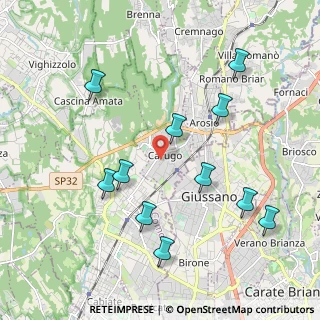 Mappa Via Giovanni Pascoli, 22060 Carugo CO, Italia (2.11636)