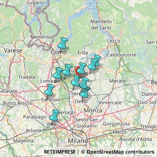 Mappa Via Giovanni Pascoli, 22060 Carugo CO, Italia (9.59182)