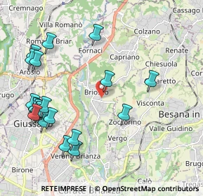 Mappa Via delle Azalee, 20836 Briosco MB, Italia (2.427)