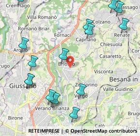 Mappa Via delle Azalee, 20836 Briosco MB, Italia (2.62875)