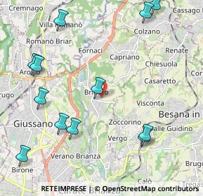 Mappa Via delle Azalee, 20836 Briosco MB, Italia (2.60583)