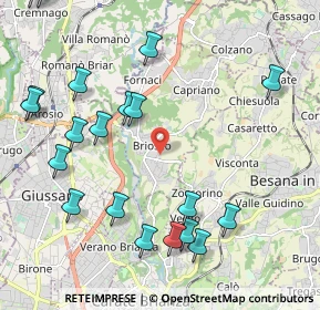 Mappa Via delle Azalee, 20836 Briosco MB, Italia (2.5655)