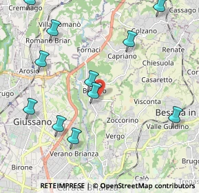 Mappa Via delle Azalee, 20836 Briosco MB, Italia (2.47)