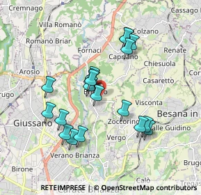 Mappa Via delle Azalee, 20836 Briosco MB, Italia (1.607)