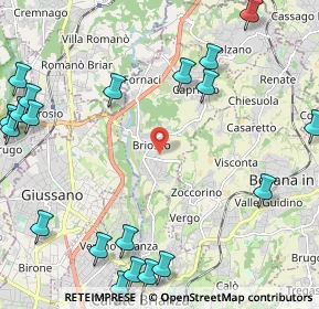 Mappa Via delle Azalee, 20836 Briosco MB, Italia (3.082)