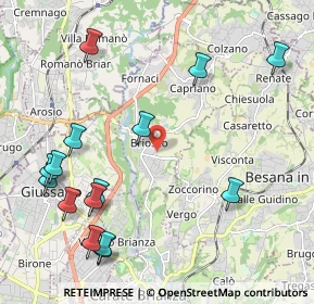 Mappa Via delle Azalee, 20836 Briosco MB, Italia (2.55733)