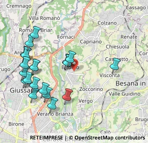 Mappa Via delle Azalee, 20836 Briosco MB, Italia (2.1715)