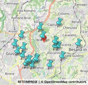 Mappa Via delle Azalee, 20836 Briosco MB, Italia (2.0415)