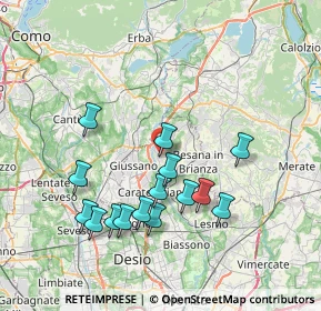Mappa Via delle Azalee, 20836 Briosco MB, Italia (7.316)