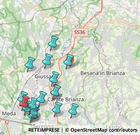 Mappa Via delle Azalee, 20836 Briosco MB, Italia (5.24588)