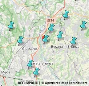 Mappa Via delle Azalee, 20836 Briosco MB, Italia (5.20167)