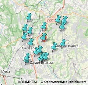 Mappa Via delle Azalee, 20836 Briosco MB, Italia (3.35526)