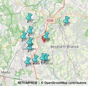 Mappa Via delle Azalee, 20836 Briosco MB, Italia (3.52727)
