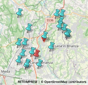 Mappa Via delle Azalee, 20836 Briosco MB, Italia (4.1375)