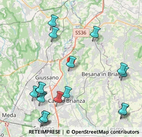 Mappa Via delle Azalee, 20836 Briosco MB, Italia (5.23294)