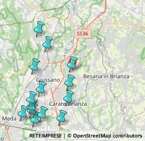 Mappa Via delle Azalee, 20836 Briosco MB, Italia (5.09429)