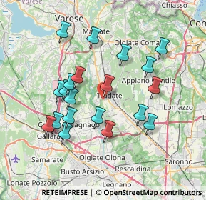 Mappa Via Filippo Tommaso Marinetti, 21049 Tradate VA, Italia (6.9555)