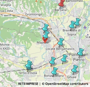 Mappa Via delle Fosse, 24030 Mapello BG, Italia (2.36615)