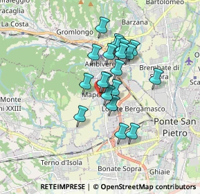 Mappa Via delle Fosse, 24030 Mapello BG, Italia (1.2675)