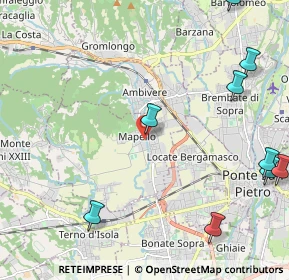 Mappa Via delle Fosse, 24030 Mapello BG, Italia (3.54)