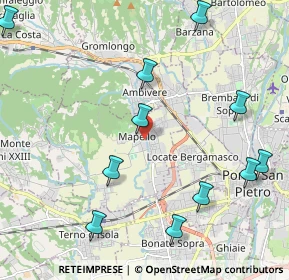 Mappa Via delle Fosse, 24030 Mapello BG, Italia (2.54364)