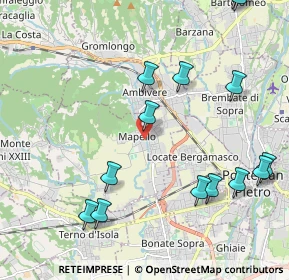 Mappa Via delle Fosse, 24030 Mapello BG, Italia (2.52357)