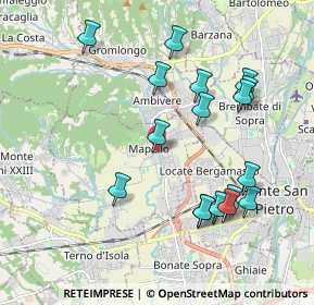 Mappa Via delle Fosse, 24030 Mapello BG, Italia (2.02059)