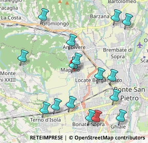 Mappa Via delle Fosse, 24030 Mapello BG, Italia (2.315)