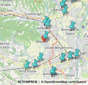 Mappa Via delle Fosse, 24030 Mapello BG, Italia (2.52941)