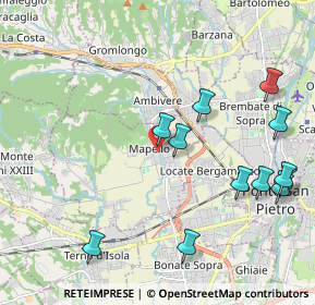 Mappa Via delle Fosse, 24030 Mapello BG, Italia (2.33833)