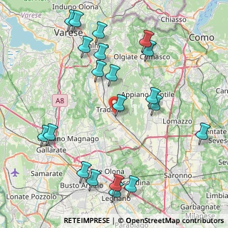 Mappa Piazzale Roma, 21100 Varese VA, Italia (9.754)