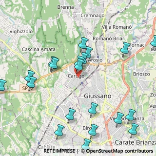 Mappa Via Enrico Toti, 22060 Carugo CO, Italia (2.56)
