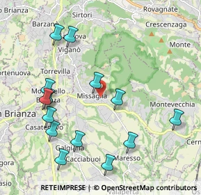 Mappa Via Giuseppe Garibaldi, 23873 Missaglia LC, Italia (2.26857)