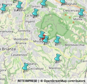 Mappa Via Giuseppe Garibaldi, 23873 Missaglia LC, Italia (2.69167)