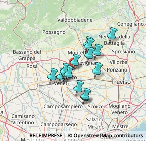 Mappa Via Boscalto, 31050 Vedelago TV, Italia (9.32313)