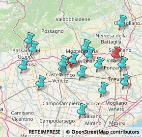 Mappa Via Boscalto, 31050 Vedelago TV, Italia (14.93471)