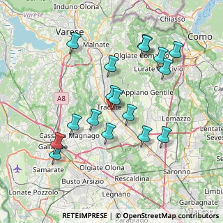 Mappa Via Chiesa Damiano, 21049 Tradate VA, Italia (7.42471)