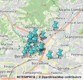 Mappa Via Molino Baertsch, 24124 Bergamo BG, Italia (1.36722)