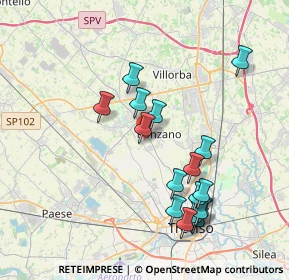 Mappa Via Divisione Folgore, 31050 Ponzano Veneto TV, Italia (3.83824)