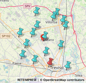 Mappa Via Divisione Folgore, 31050 Ponzano Veneto TV, Italia (3.8825)