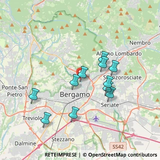 Mappa Via del Lazzaretto, 24121 Bergamo BG, Italia (3.35455)