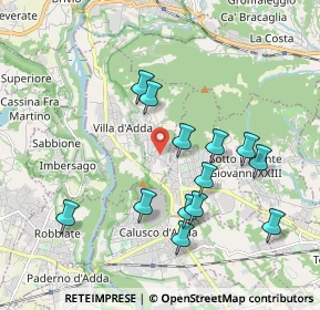 Mappa Via Montecucco, 24030 Villa d'Adda BG, Italia (1.85462)