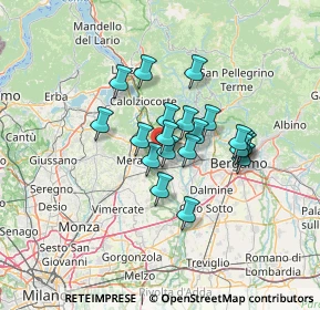 Mappa Via Montecucco, 24030 Villa d'Adda BG, Italia (9.6985)