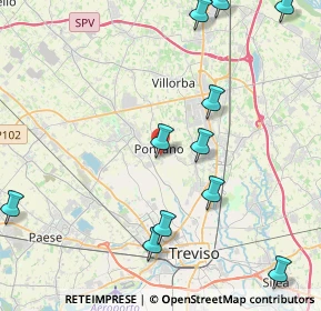 Mappa Via P. Biasini, 31050 Ponzano Veneto TV, Italia (5.36)