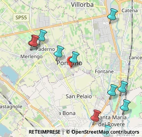Mappa Via P. Biasini, 31050 Ponzano Veneto TV, Italia (2.57182)