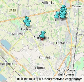 Mappa Via P. Biasini, 31050 Ponzano Veneto TV, Italia (2.07636)