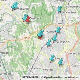 Mappa Vicolo Costone, 22066 Mariano Comense CO, Italia (2.31083)